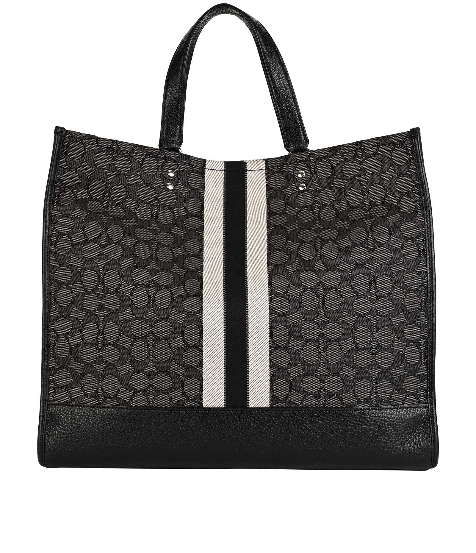 Dempsey Tote 40, &pound;150, Handbags, Black/Grey, Canvas/Leather, Back view